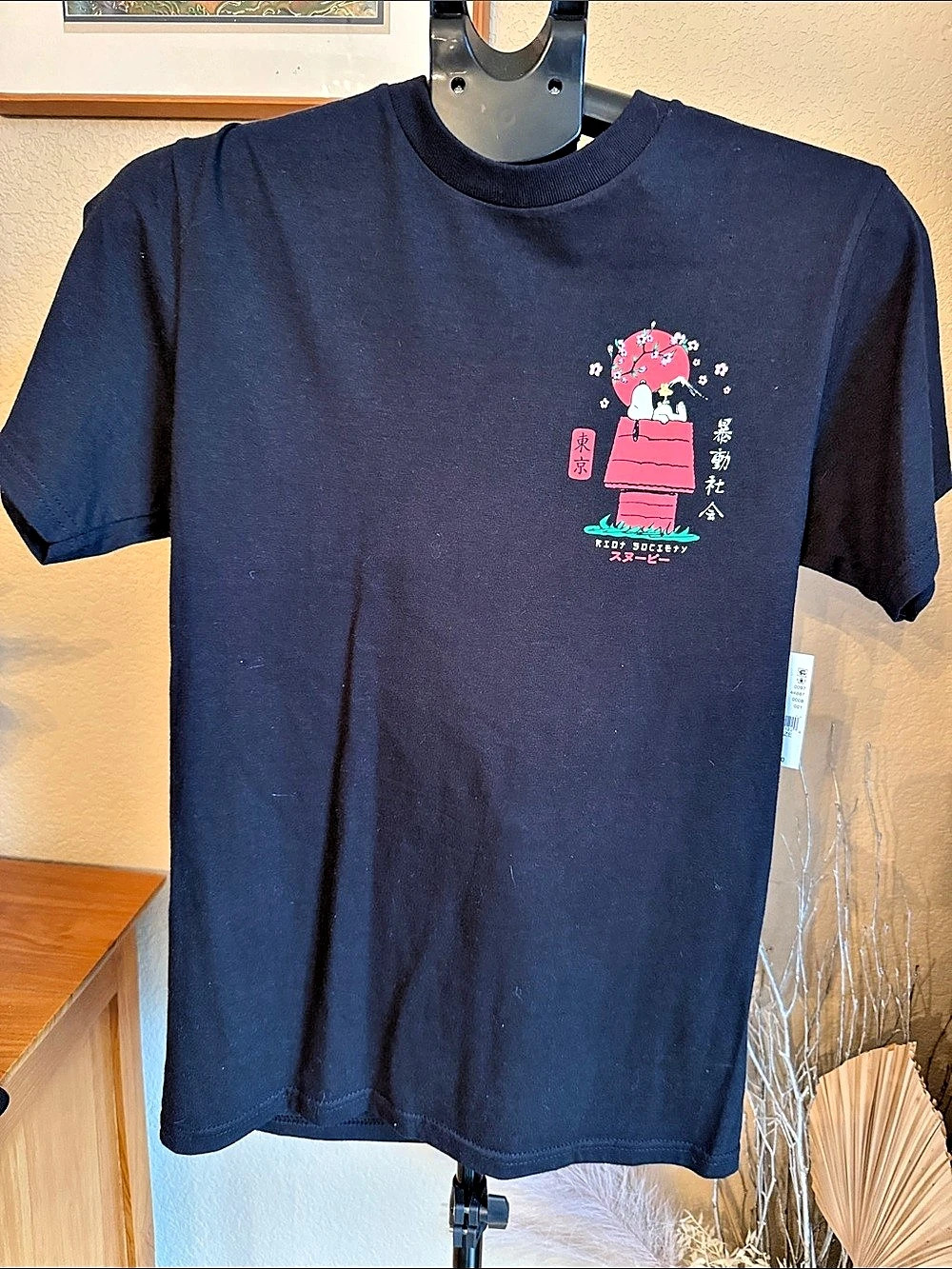 Riot Society Snoopy Tokyo graphic tee Graphic Tee in Black Small NWT